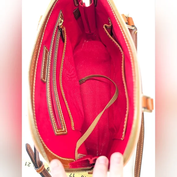 Dooney & Bourke Pink and Brown Satchel